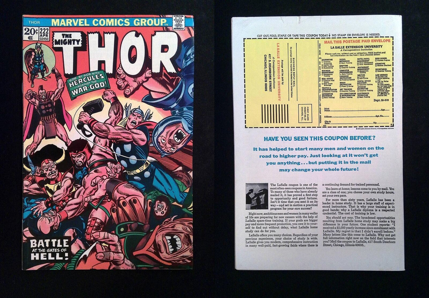 Thor #222 MARVEL Comics 1974 FN/VF
