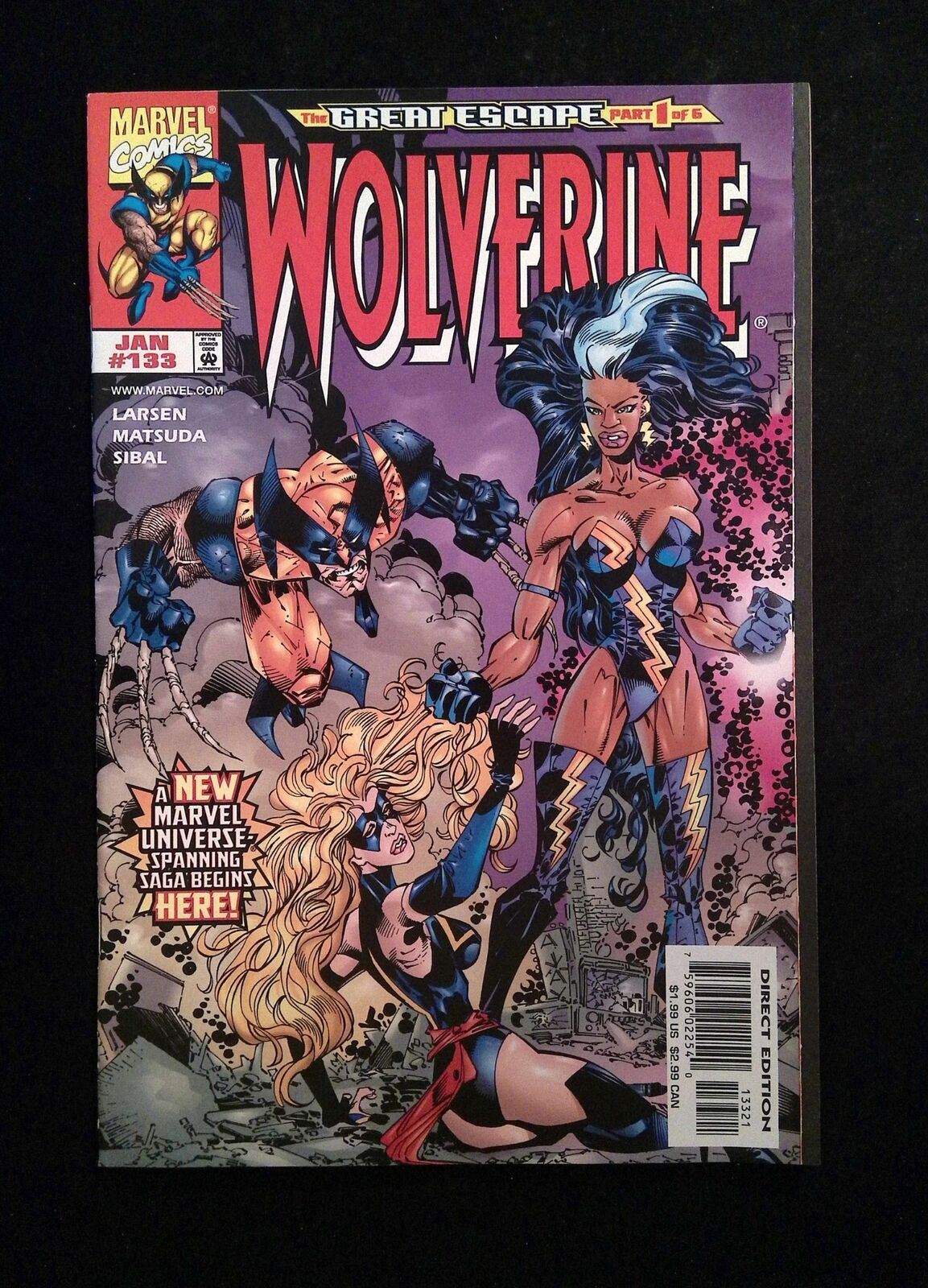 Wolverine #133B MARVEL Comics 1999 VF+ MATSUDA VARIANT