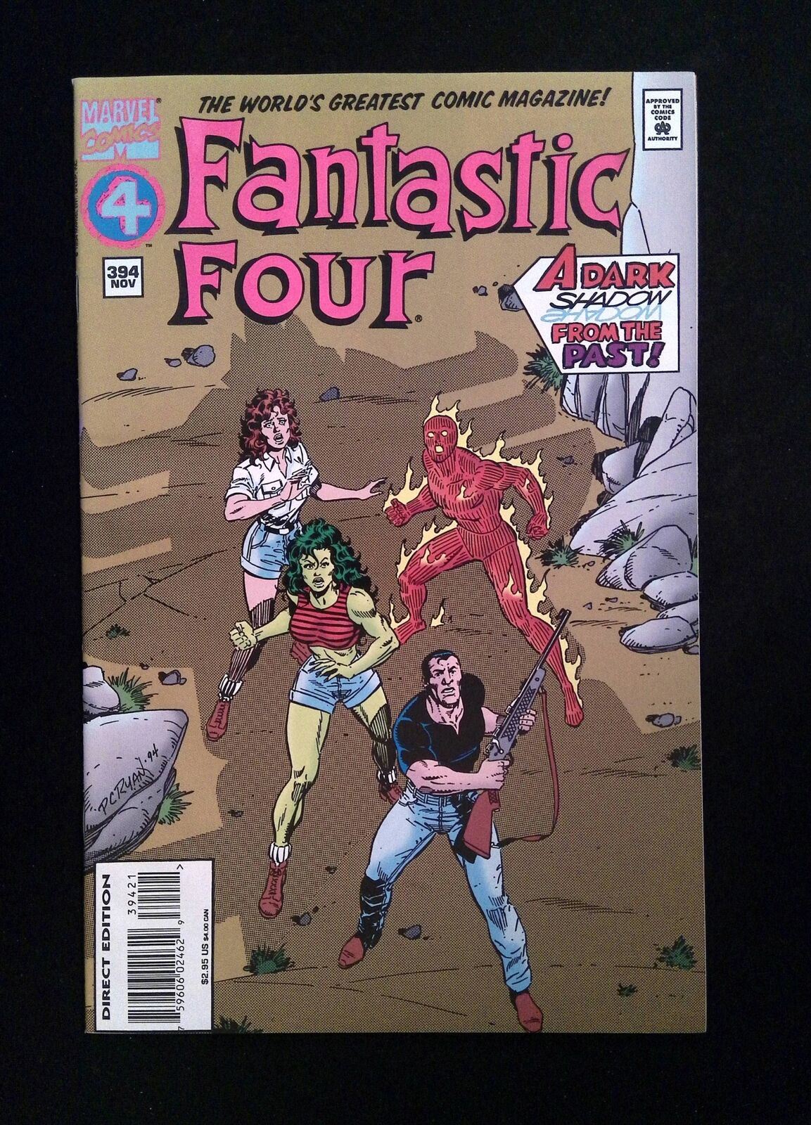 Fantastic Four #394N MARVEL Comics 1994 VF+ NEWSSTAND VARIANT COVER