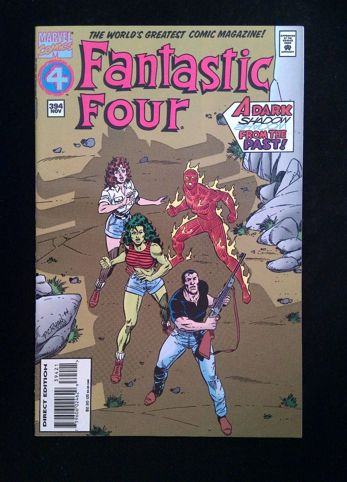 Fantastic Four #394N MARVEL Comics 1994 VF+ VARIANT COVER
