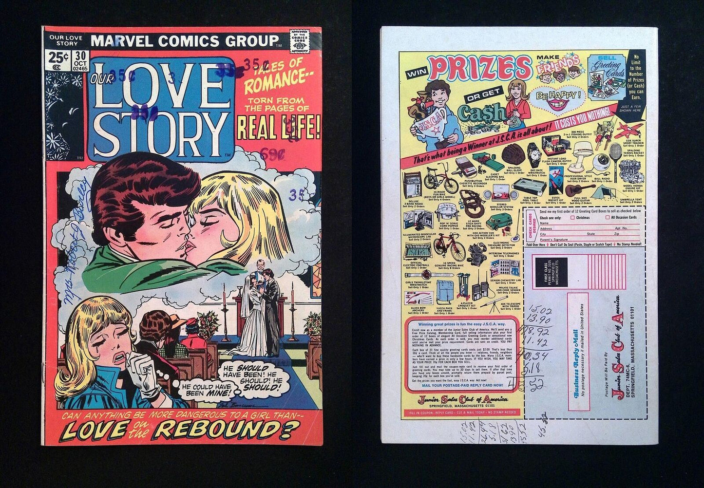 Our Love Story #30 MARVEL Comics 1974 VG