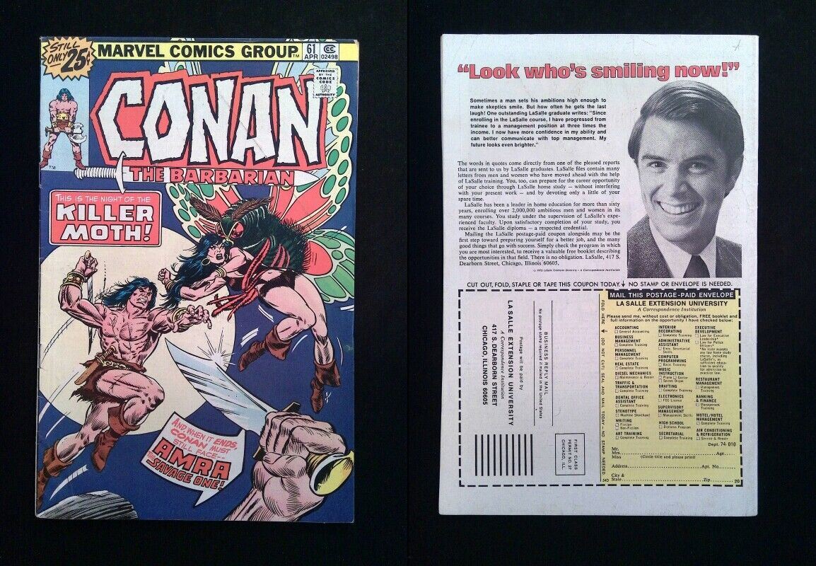Conan the Barbarian #61 MARVEL Comics 1976 FN