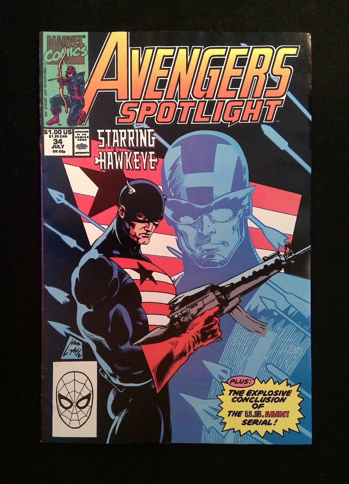 Avengers Spotlight #34 MARVEL Comics 1990 VF+