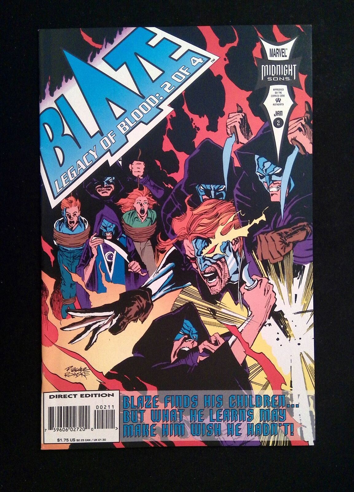 Blaze Legacy of Blood #2 MARVEL Comics 1993 VF+