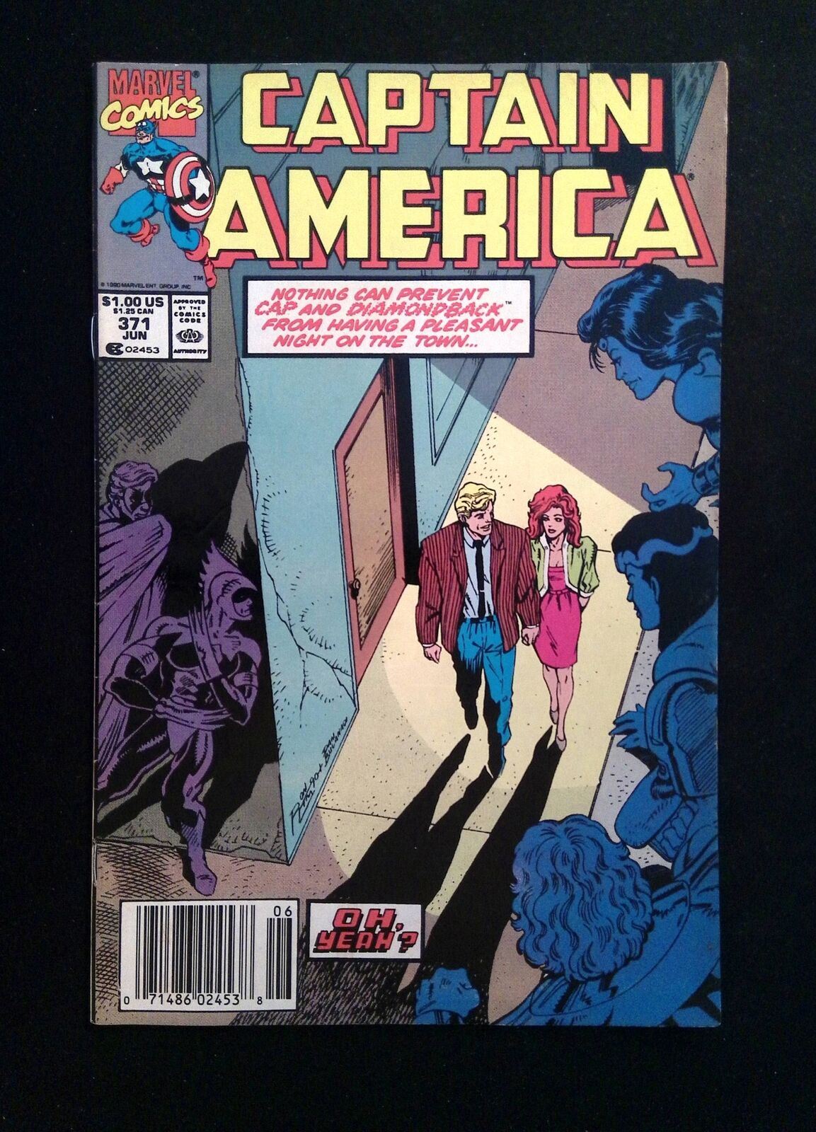 Captain America #371 MARVEL Comics 1990 FN+ NEWSSTAND