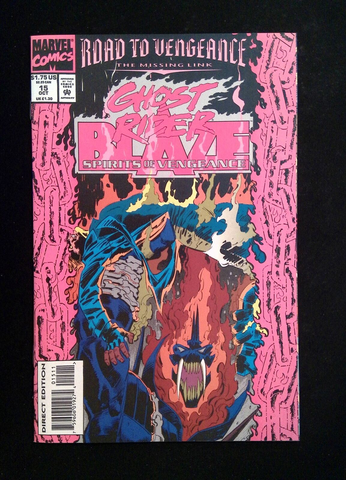 Ghost Rider Blaze Spirits of Vengeance #15 MARVEL Comics 1993 NM-