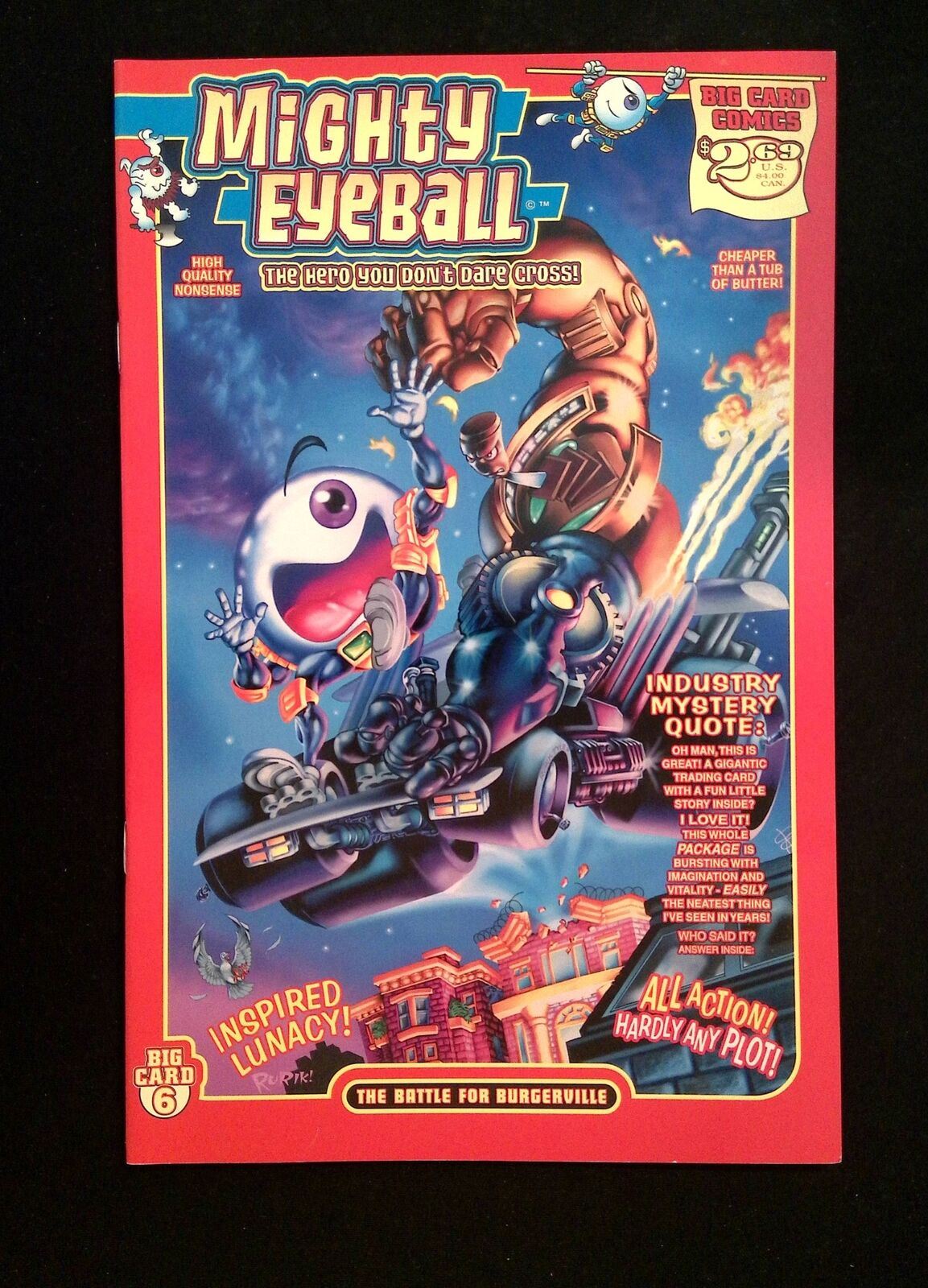 Mighty Eyeball #6 BIG CARD Comics 2002 NM