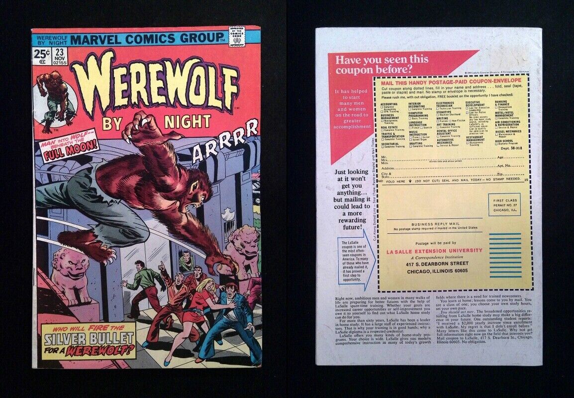 Werewolf By Night #23 Marvel Comics 1974 FN