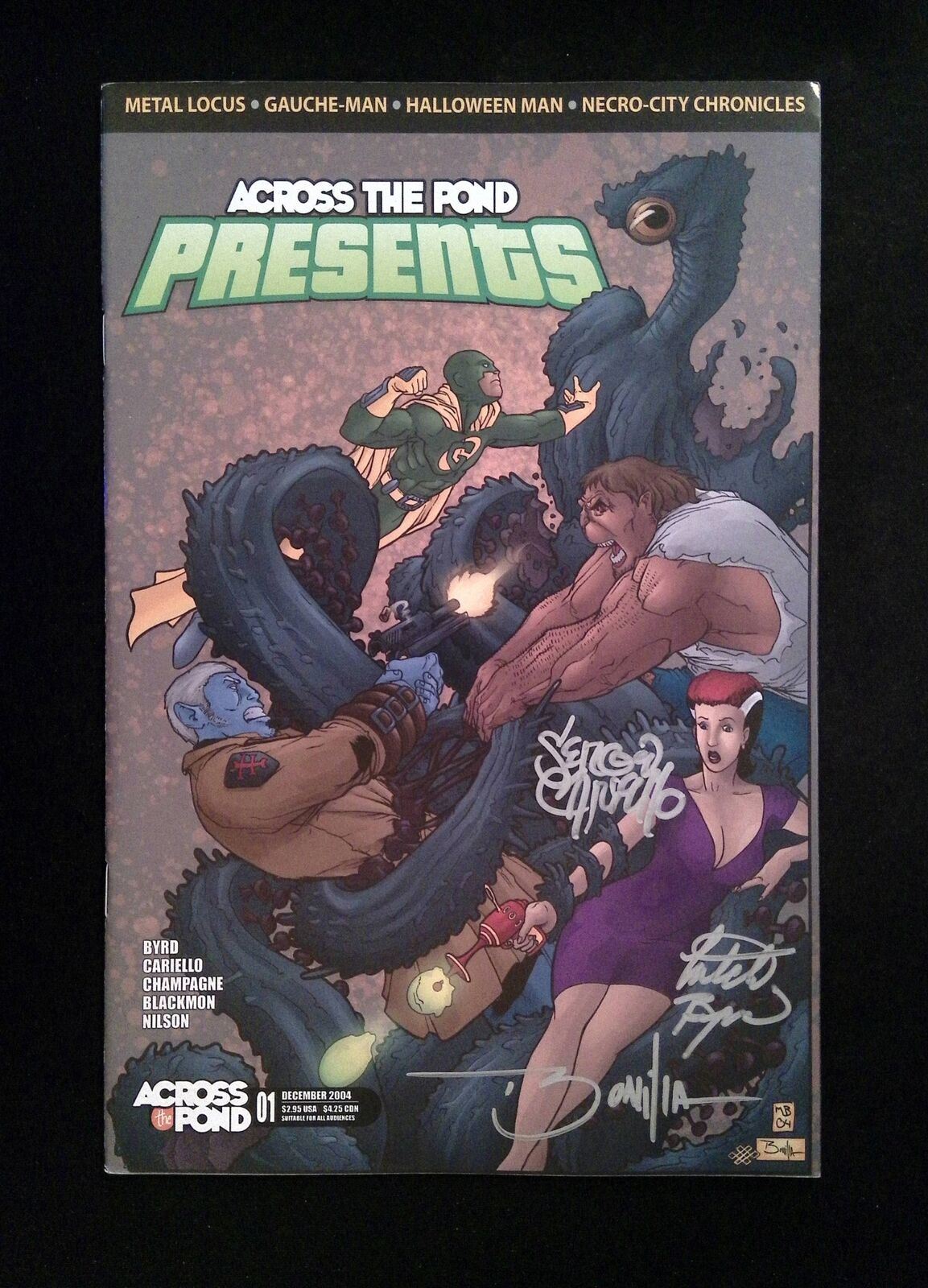 Across The Pond Presents #1B 2004 NM- SIGNED BY CARIELLO,BYRD,+1