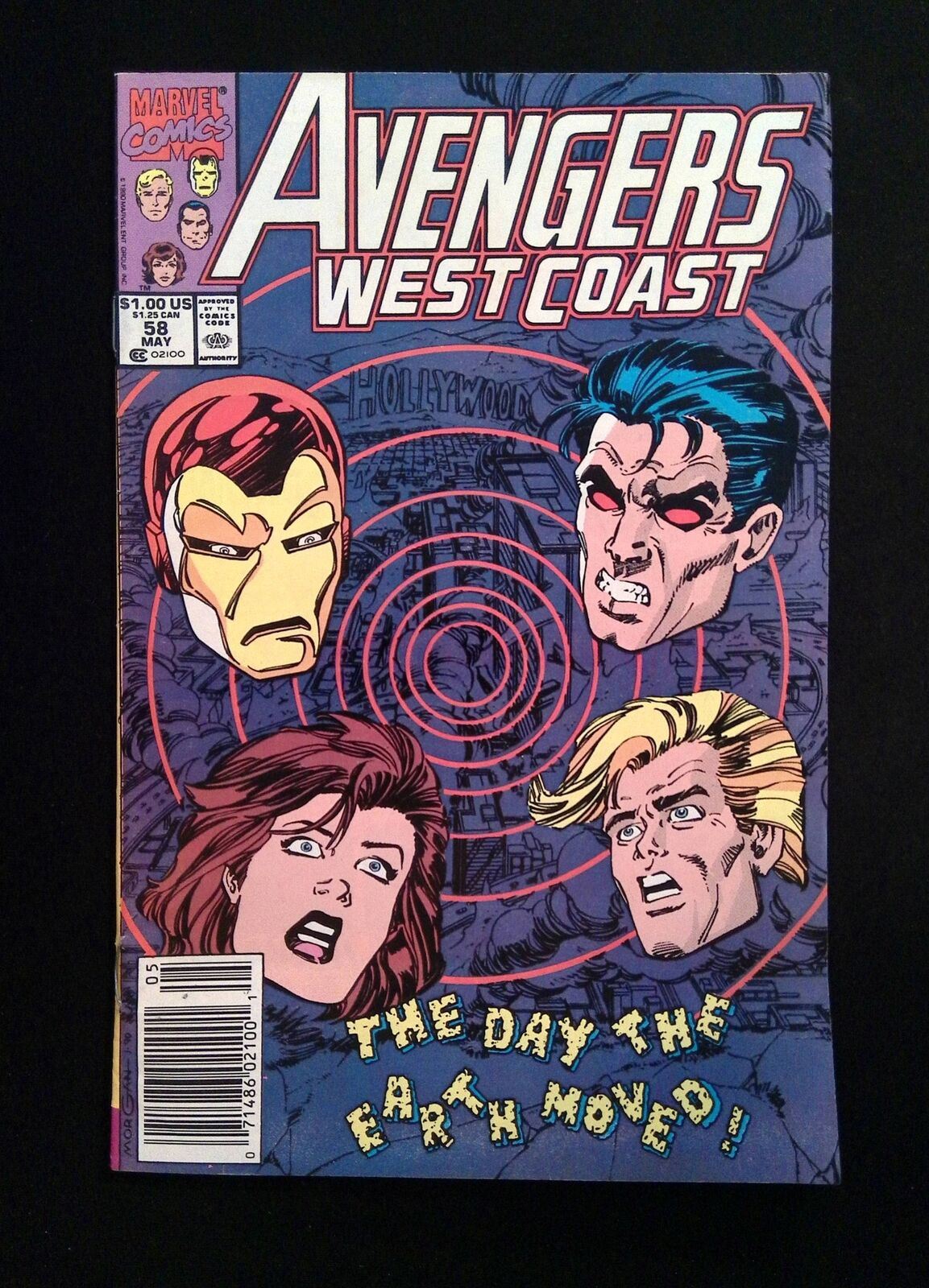 Avengers West Coast #58 MARVEL Comics 1990 VF NEWSSTAND