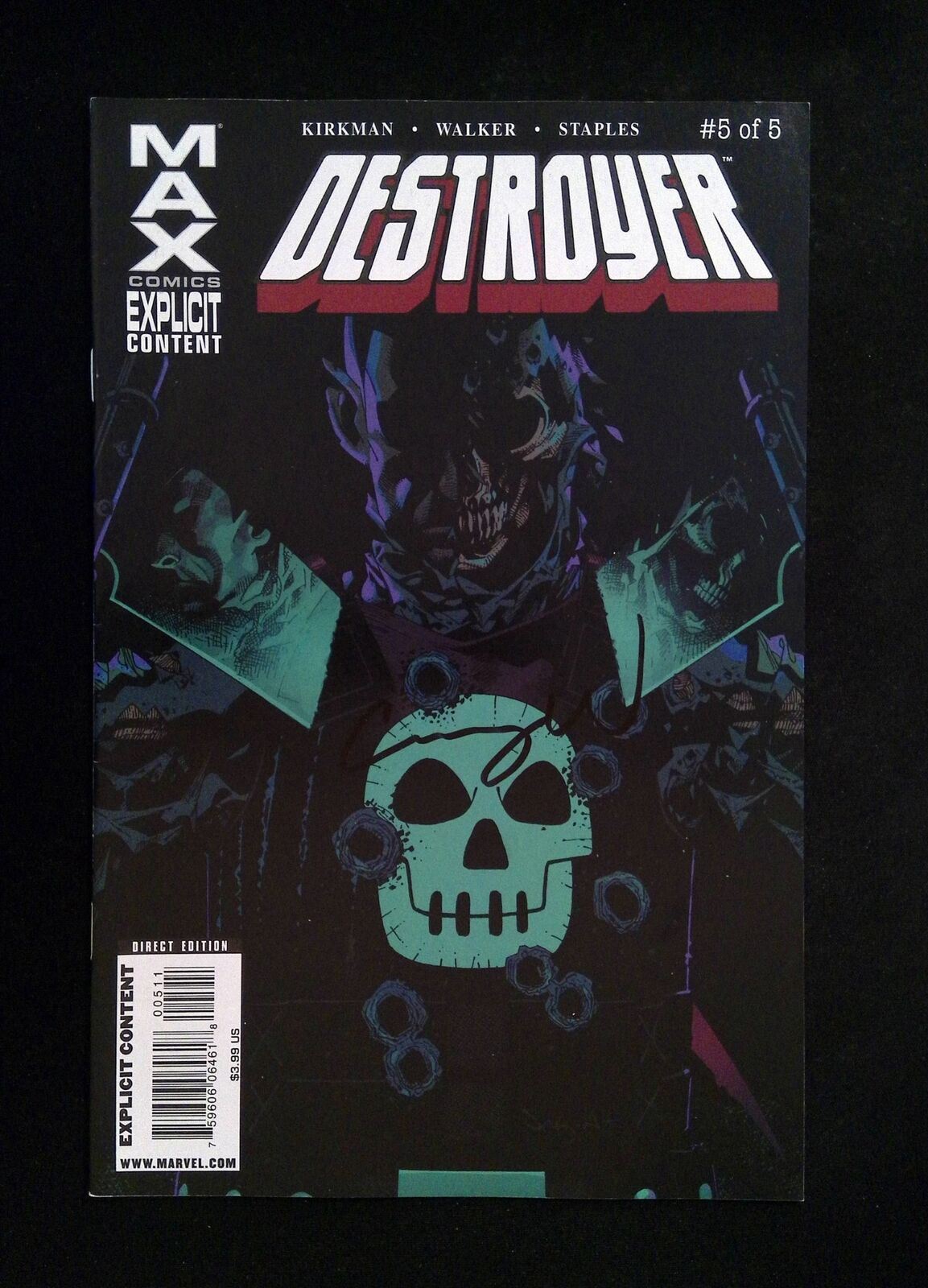 Destroyer #5 MARVEL Comics 2009 VF/NM SIGNED BY CORY WALKER