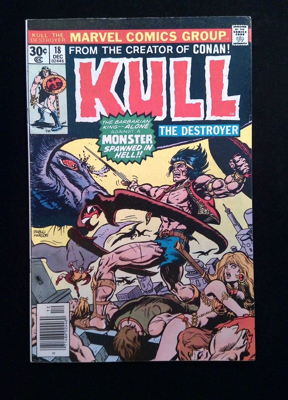 Kull the Conqueror #18 MARVEL Comics 1976 FN+ NEWSSTAND