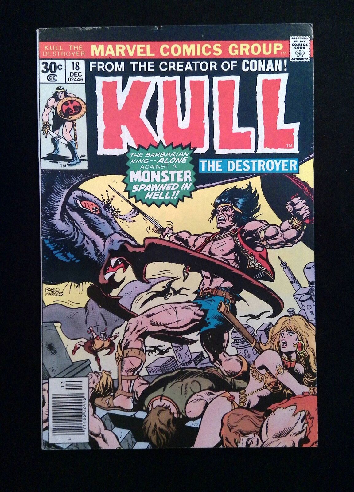 Kull the Conqueror #18 MARVEL Comics 1976 FN NEWSSTAND