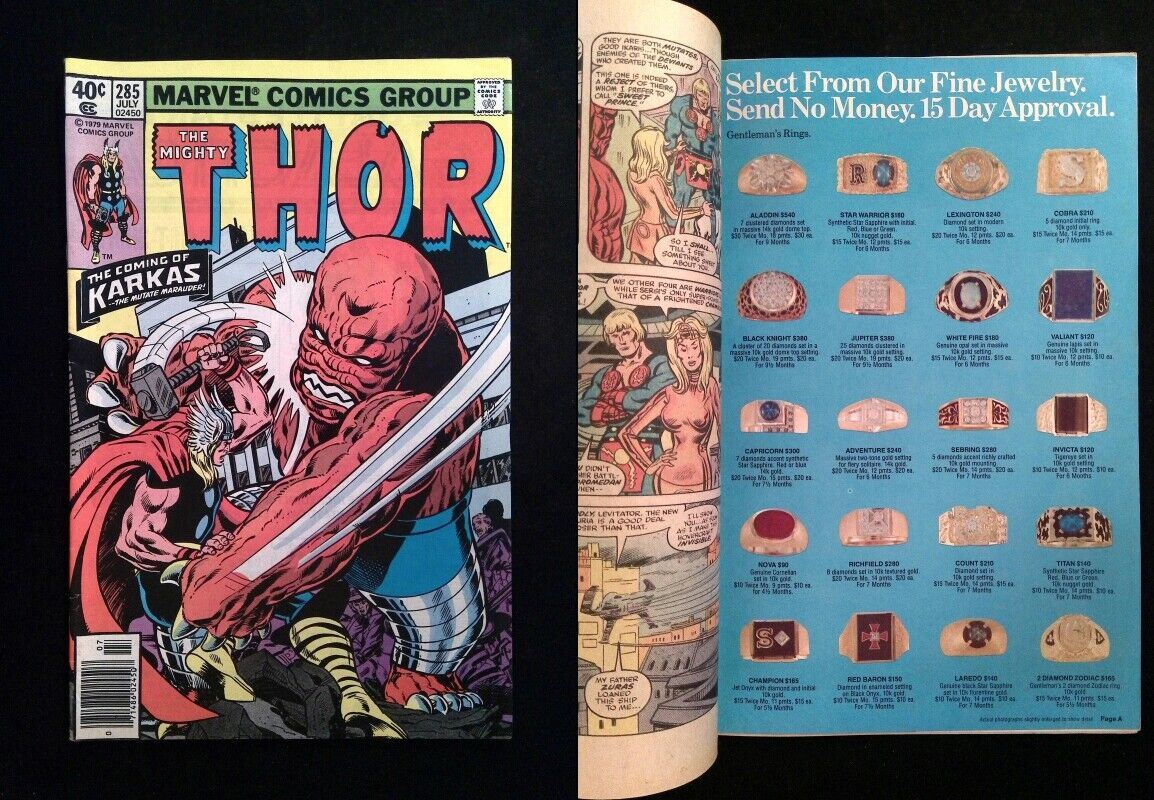 Thor #285 MARVEL Comics 1979 FN+ NEWSSTAND MARK JEWELRY