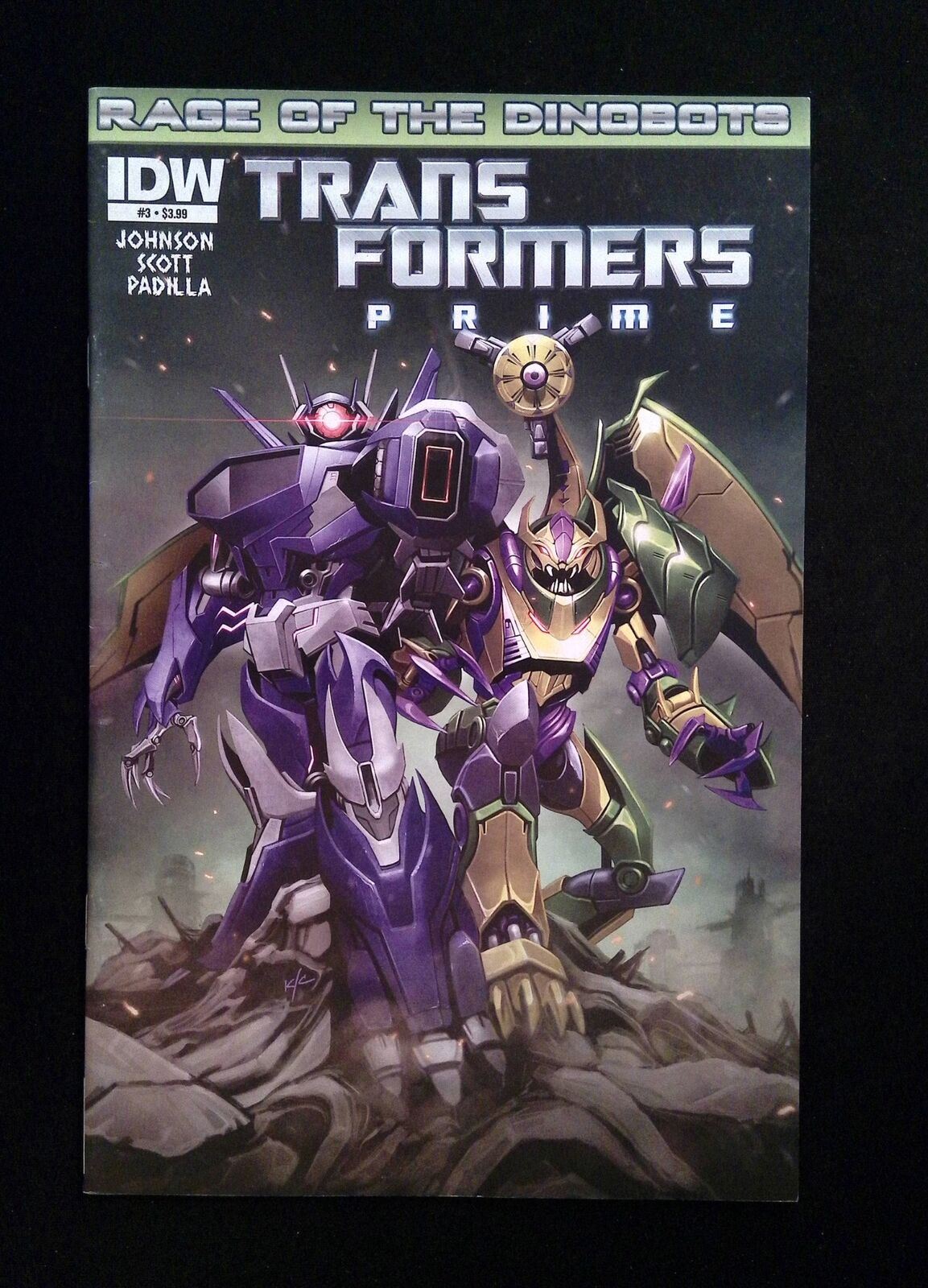 Transformers Prime Rage of the Dinobots #3 IDW Comics 2012 VF+