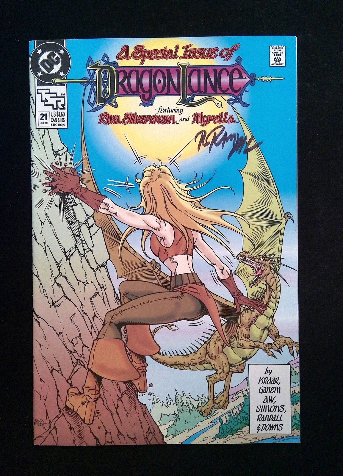 Dragonlance #21 DC Comics 1990 NM- SIGNED BY RON RANDALL