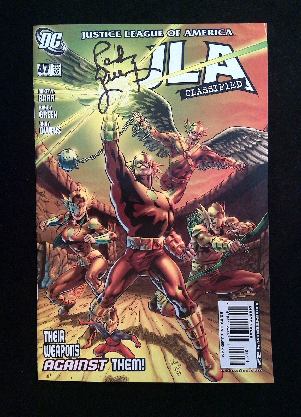 Jla Classified #47 DC Comics 2008 NM- SIGNED BY RANDY GREEN