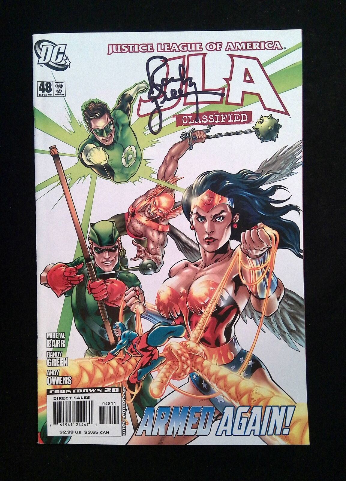 Jla Classified #48 DC Comics 2008 NM SIGNED BY RANDY GREEN
