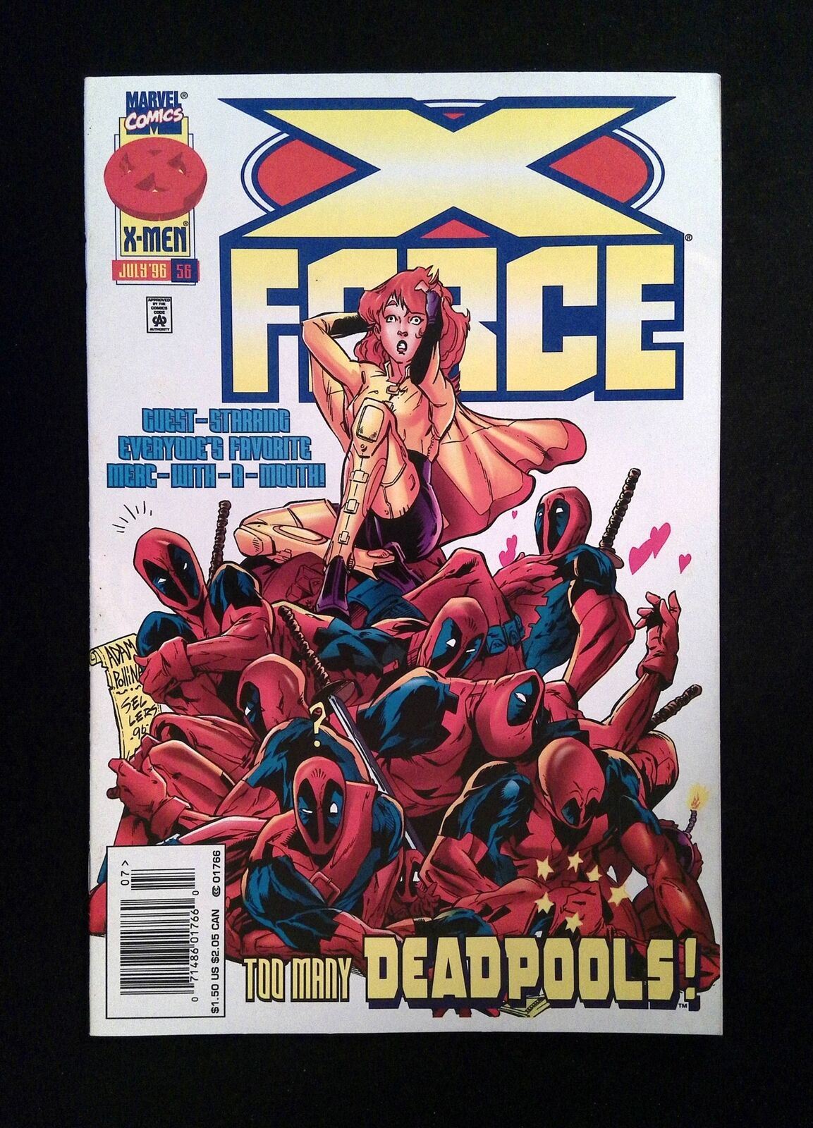 X-Force #56N MARVEL Comics 1996 VF+ NEWSSTAND VARIANT COVER