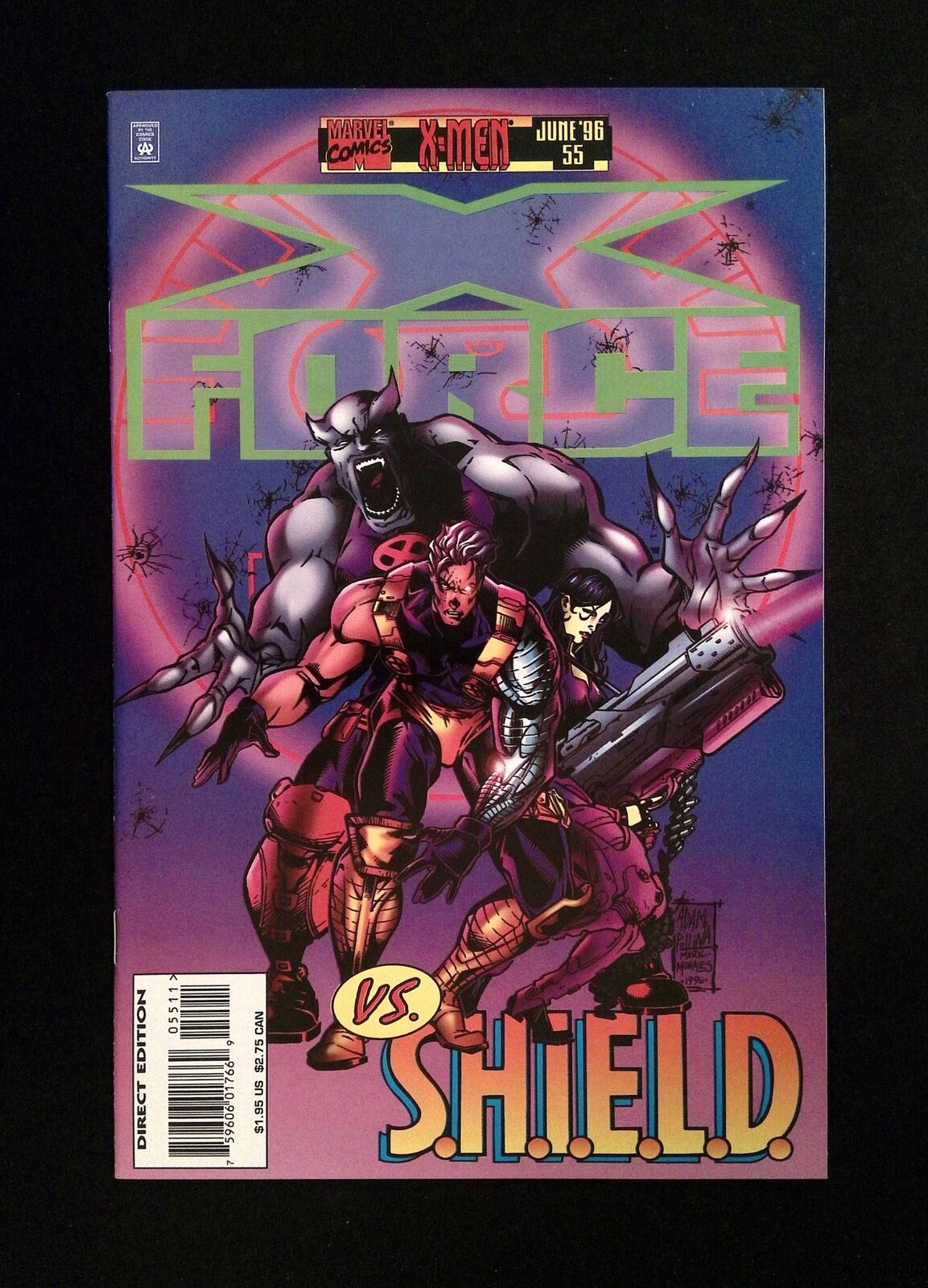 X-Force #55D MARVEL Comics 1996 NM- VARIANT COVER