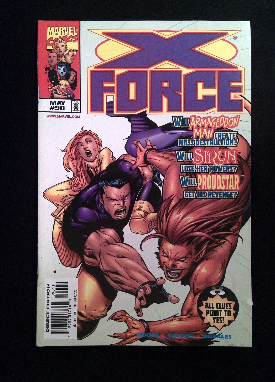 X-Force #90 MARVEL Comics 1999 VF+