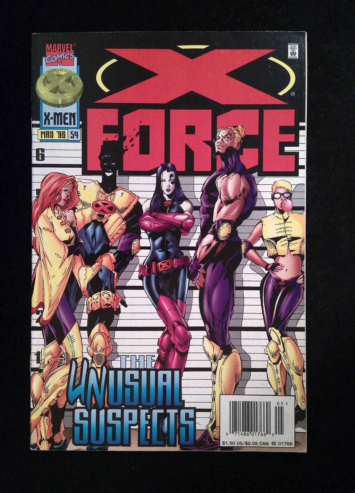 X-Force #54B MARVEL Comics 1996 VF+ NEWSSTAND VARIANT COVER