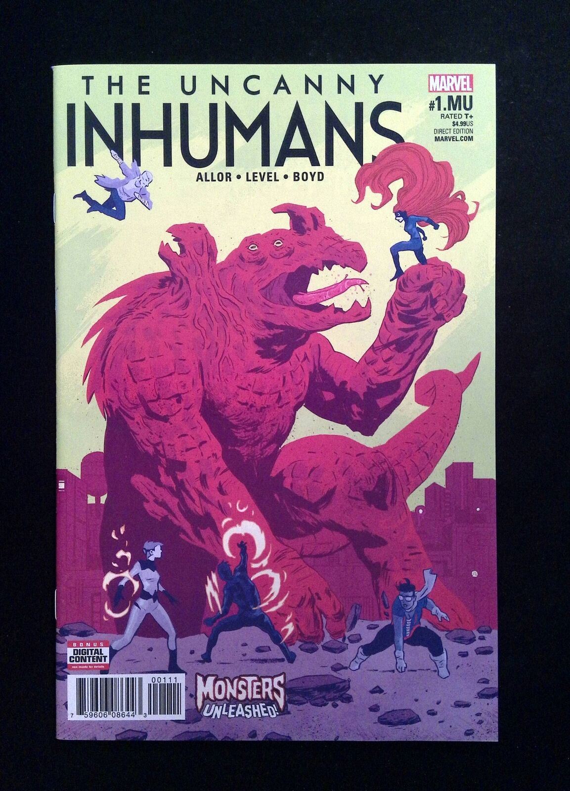 Uncanny Inhumans #1M.U Marvel Comics 2017 NM- Monsters Unleashed Variant