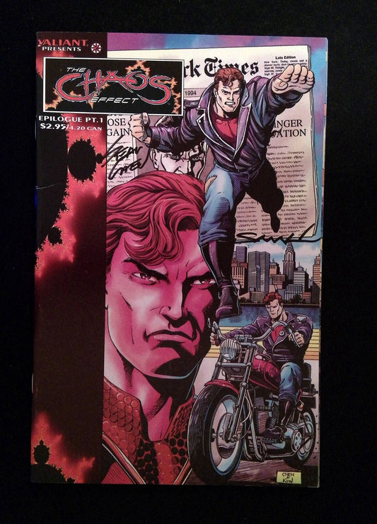 Chaos Effect Epilogue #1  VALIANT Comics 1994 VF+  SIGNED BY +2