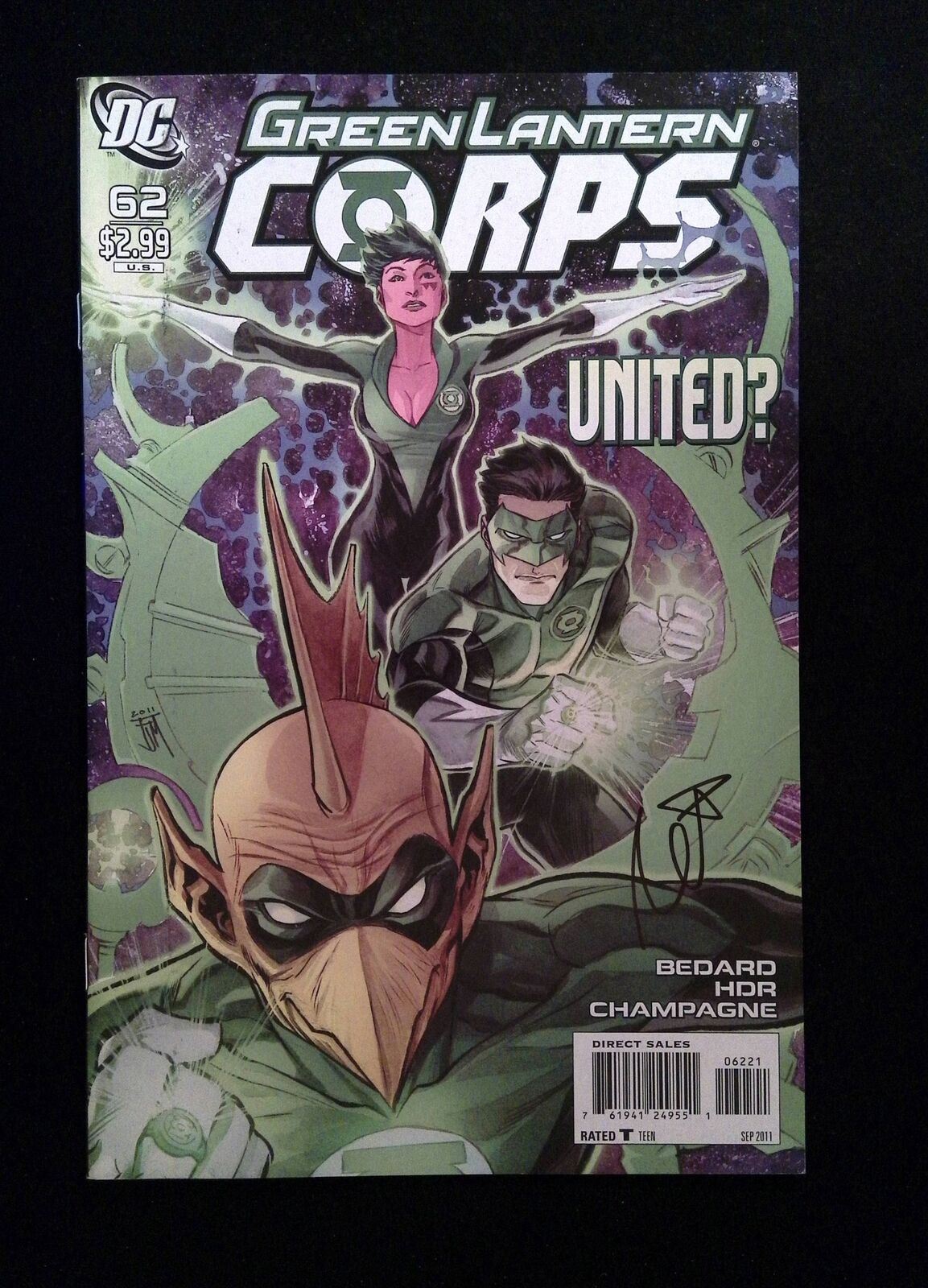Green Lantern Corps #62B DC Comics 2011 VF+ SIGNED BY + 1