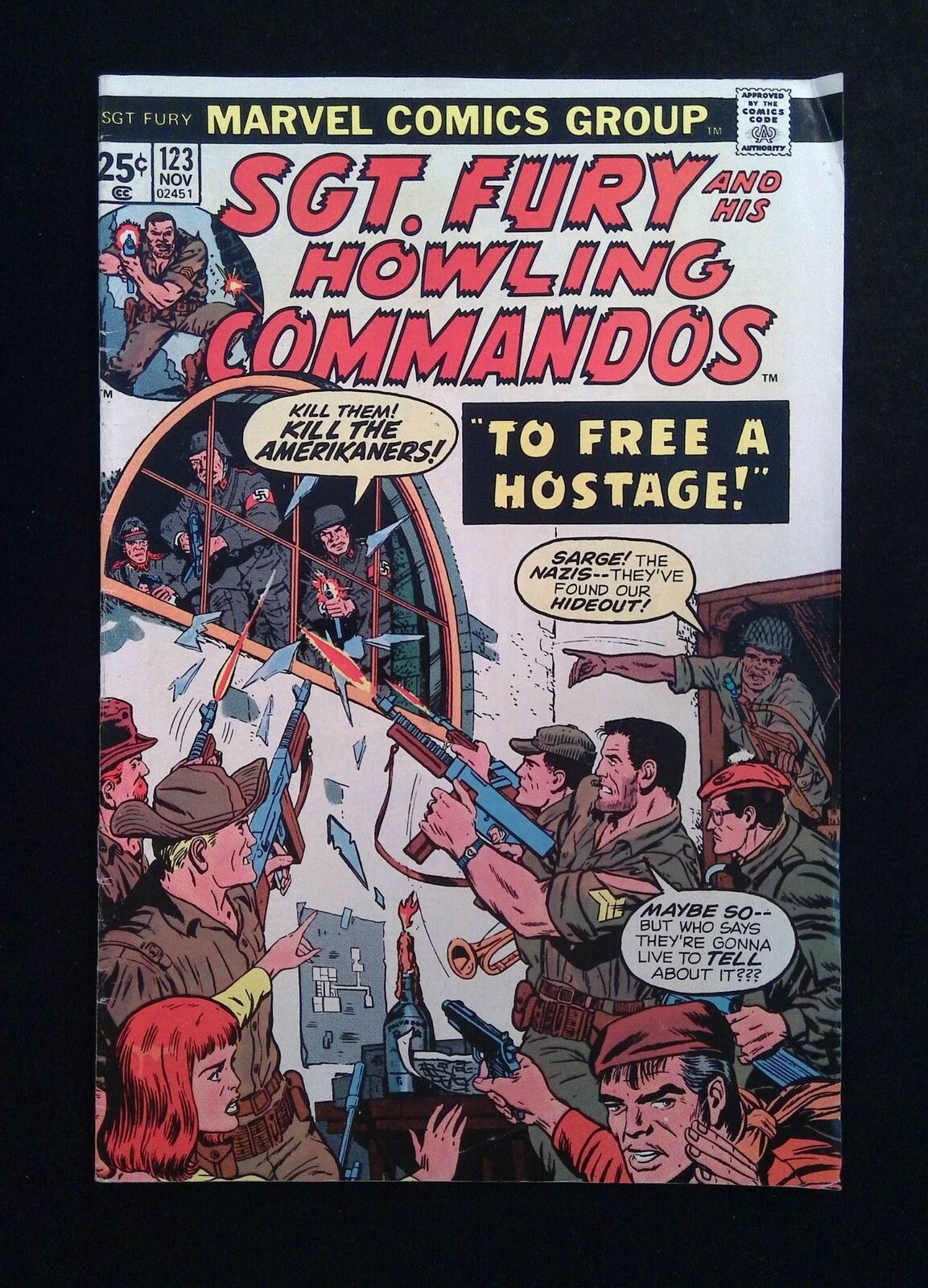 Sgt. Fury #123 MARVEL Comics 1974 FN/VF