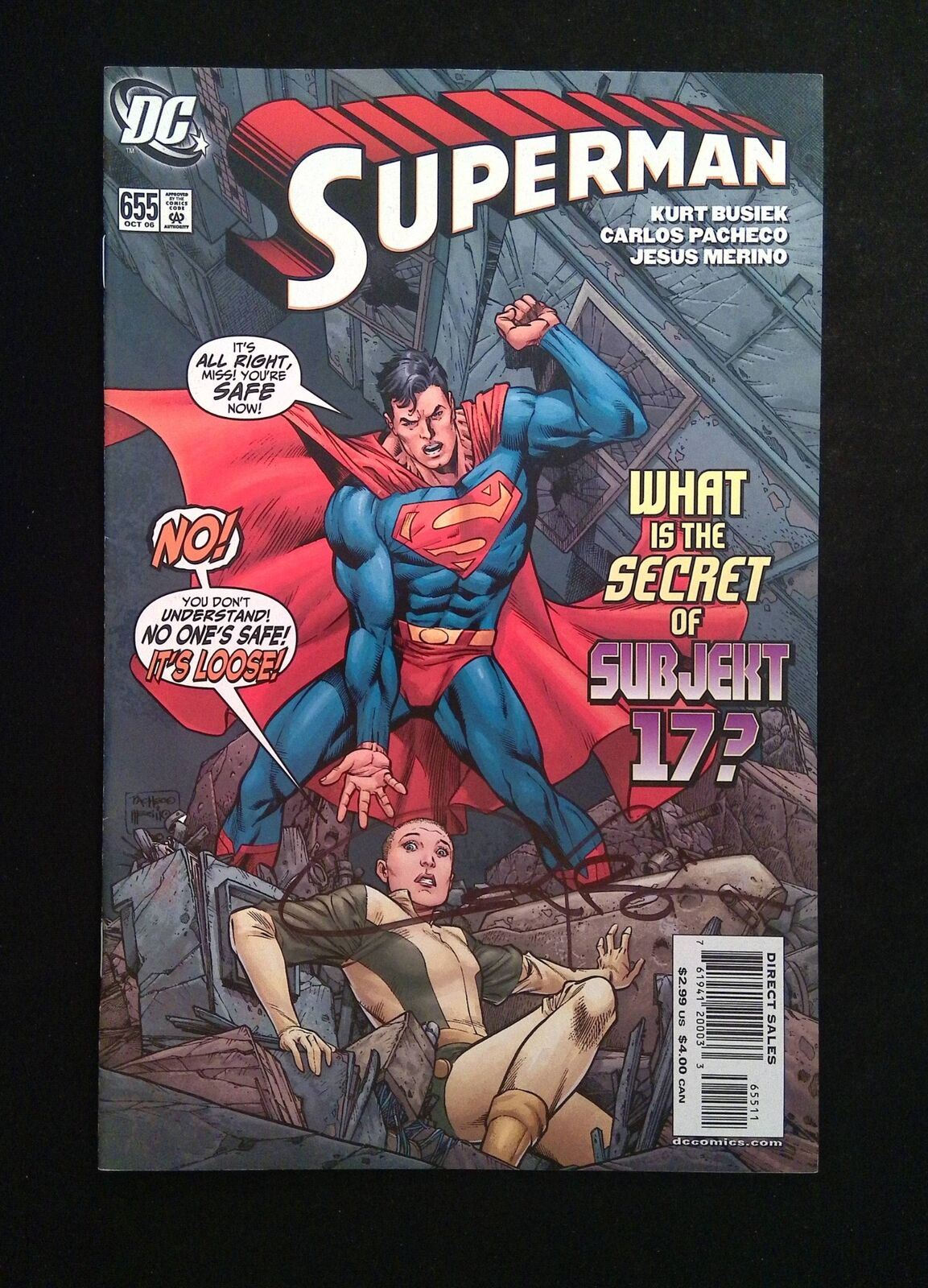 Superman #655 (2ND SERIES) DC Comics 2006 VF/NM SIGNED BY BUSIEK