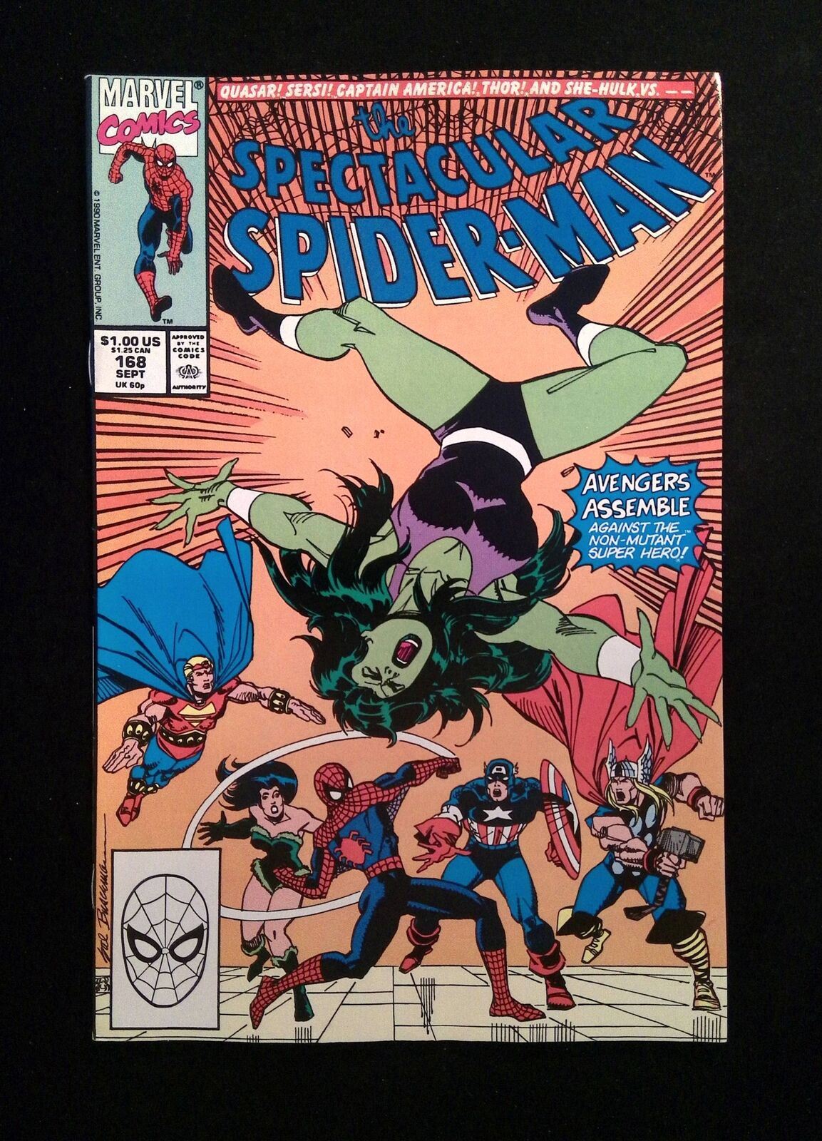 Spectacular Spider-Man #168 MARVEL Comics 1990 VF