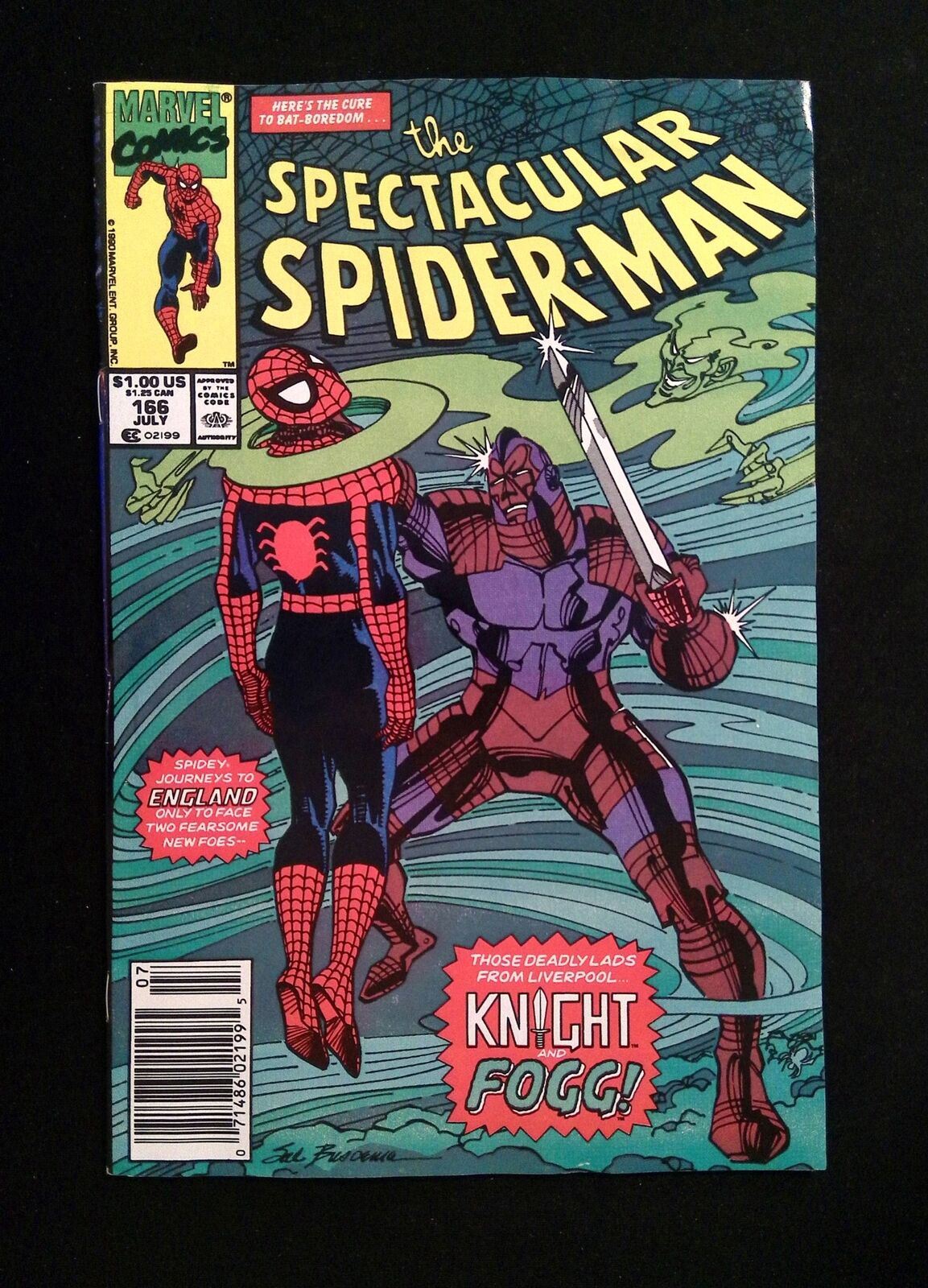 Spectacular Spider-Man #166 MARVEL Comics 1990 VF- NEWSSTAND