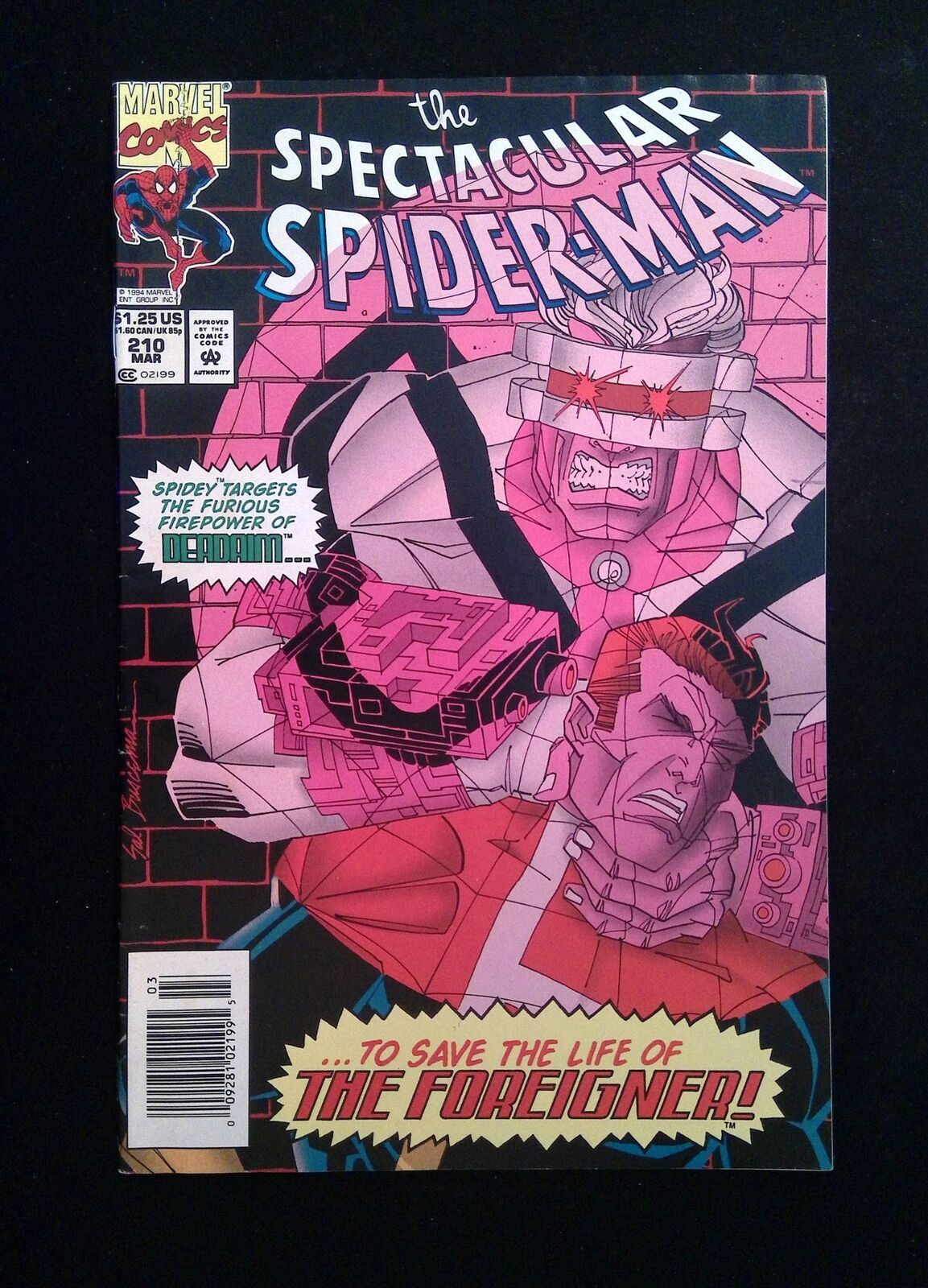 Spectacular Spider-Man #210 MARVEL Comics 1994 VF- NEWSSTAND