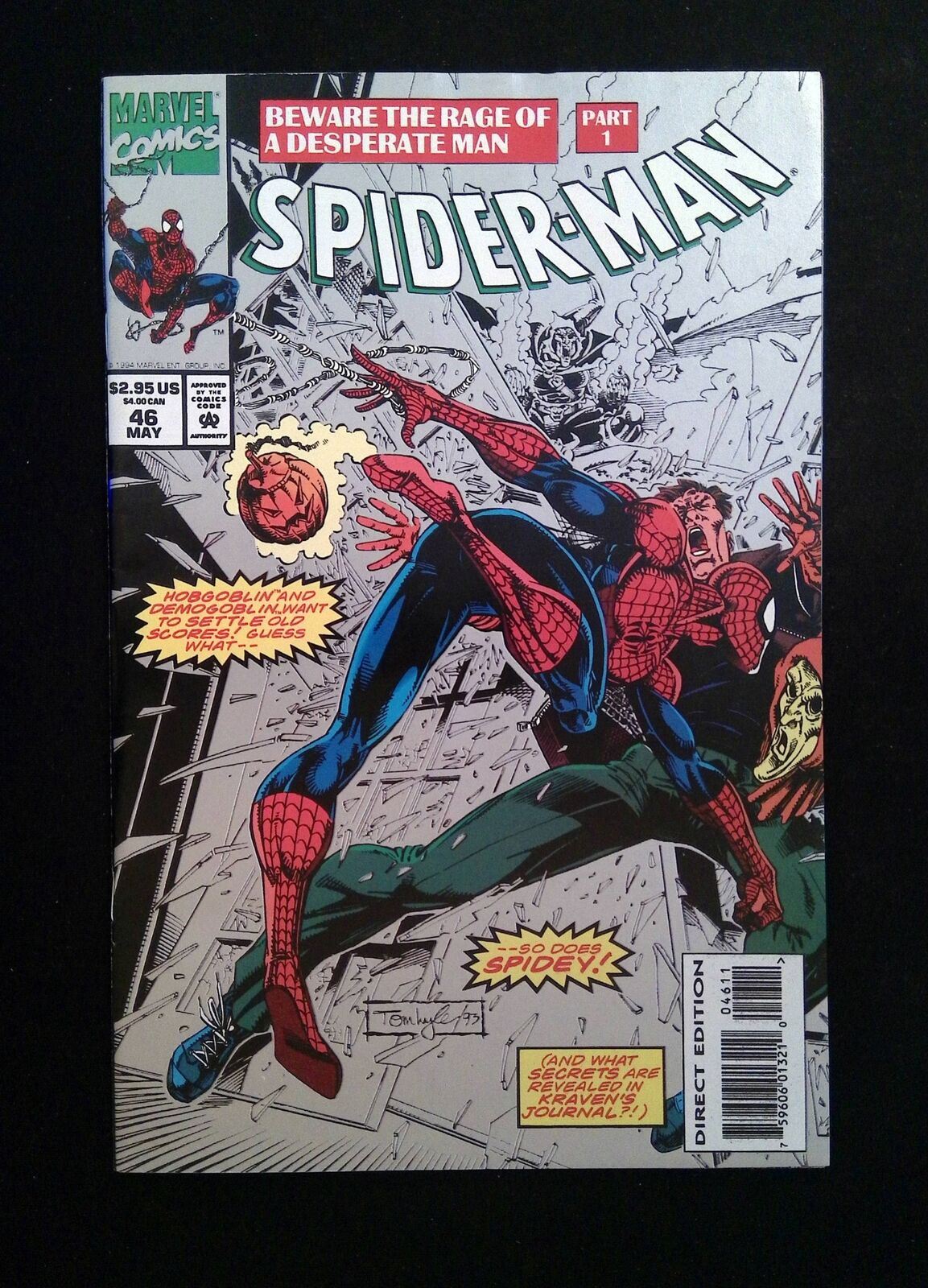 Spider-Man #46N MARVEL Comics 1994 VF+ VARIANT COVER
