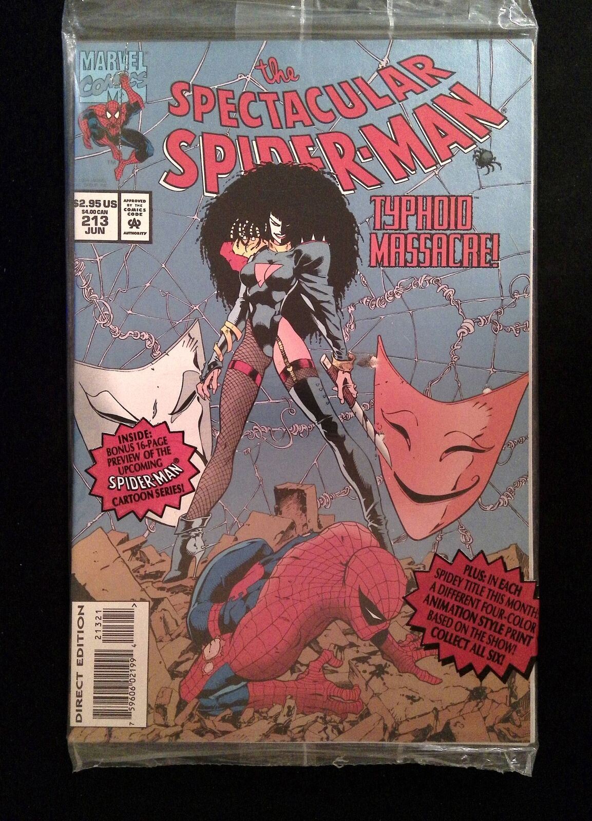 Spectacular Spider-Man #213P Marvel Comics 1994 NM- Polybagged