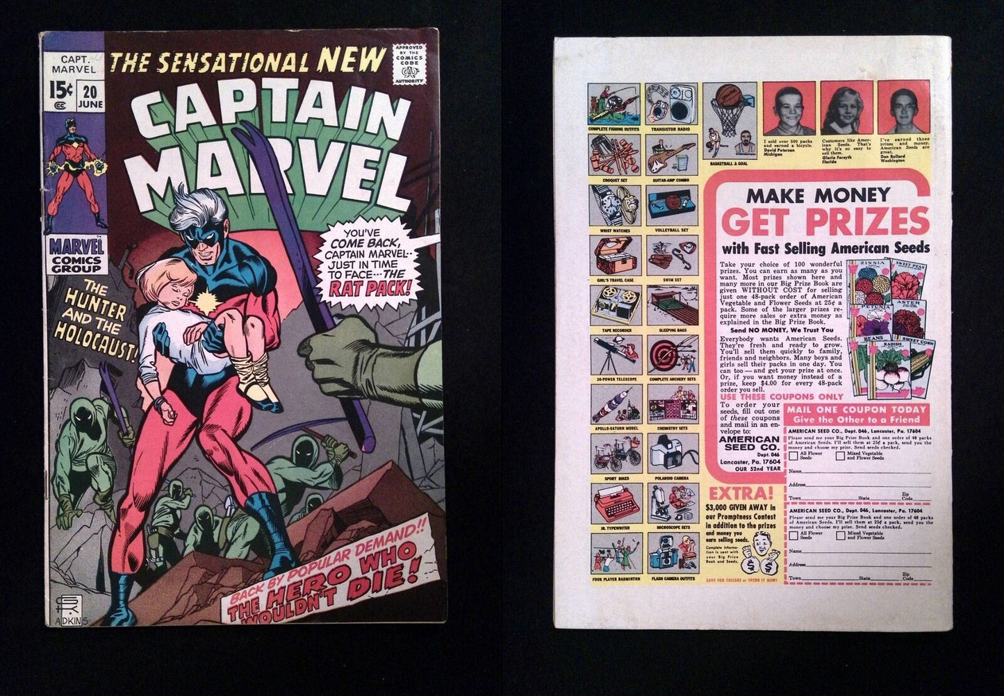 Captain Marvel #20 MARVEL Comics 1970 VF-