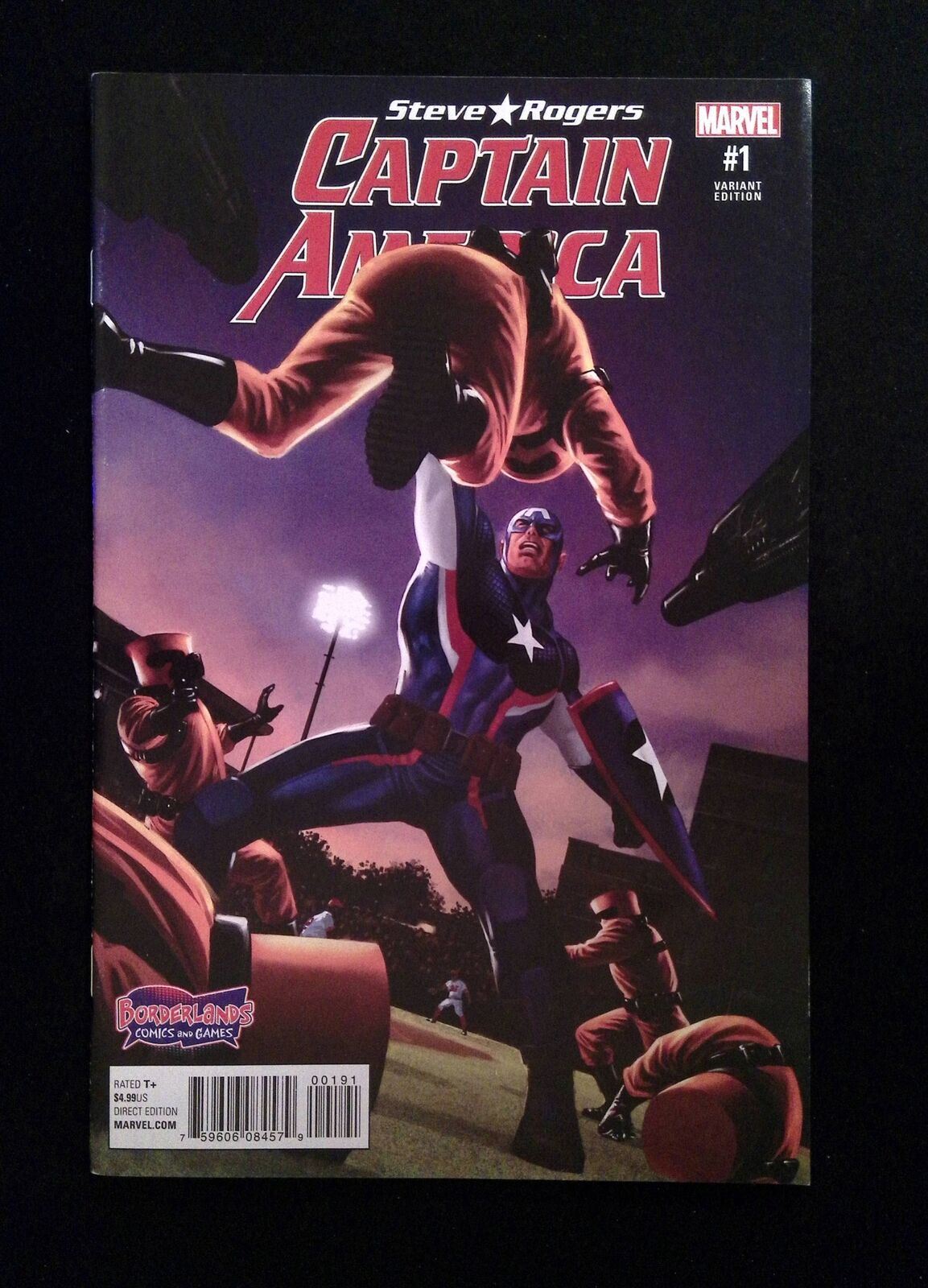 Captain America #1BORDERLANDS MARVEL Comics 2016 VF+ VARIANT COVER