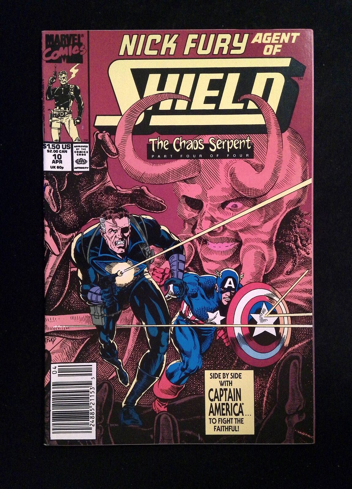 Nick Fury Agent of SHIELD #10 (3RD SERIES) MARVEL Comics 1990 VF+ NEWSSTAND