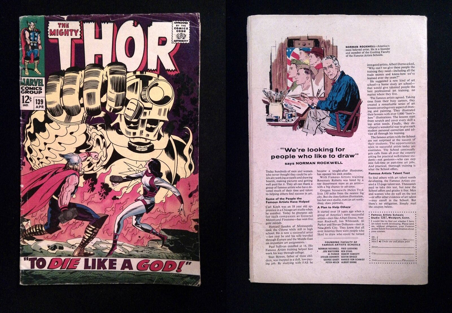 Thor #139 Marvel Comics 1967 VG/FN