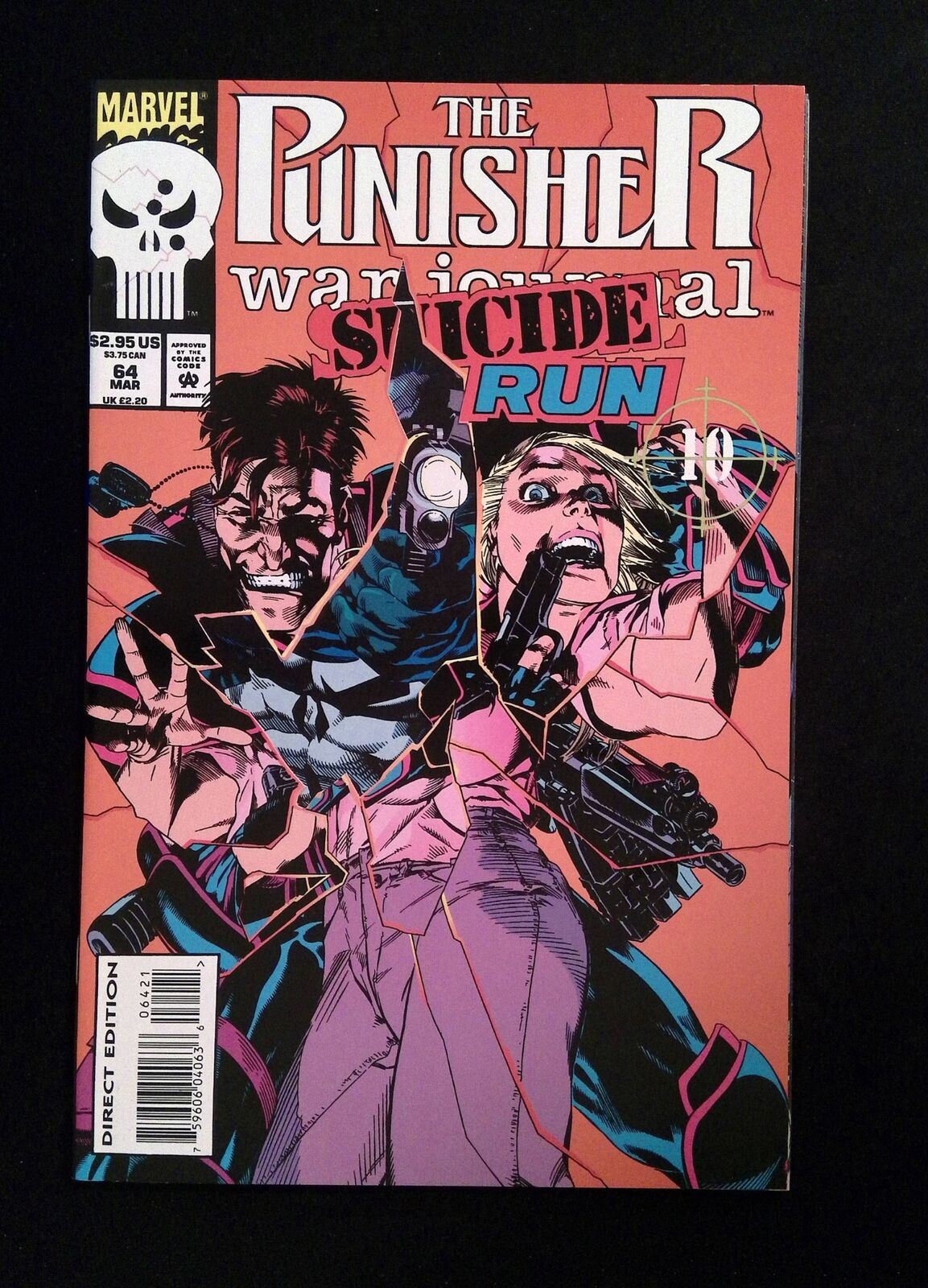 Punisher War Journal #64D MARVEL Comics 1994 NM VARIANT COVER