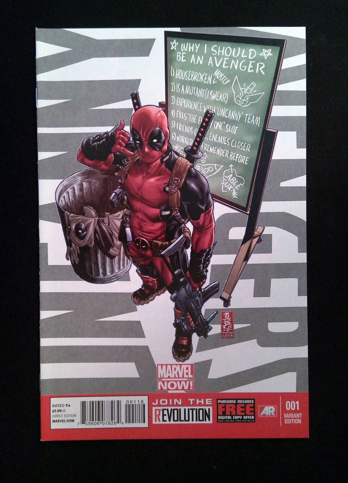 Uncanny Avengers #1J MARVEL Comics 2012 NM- VARIANT COVER