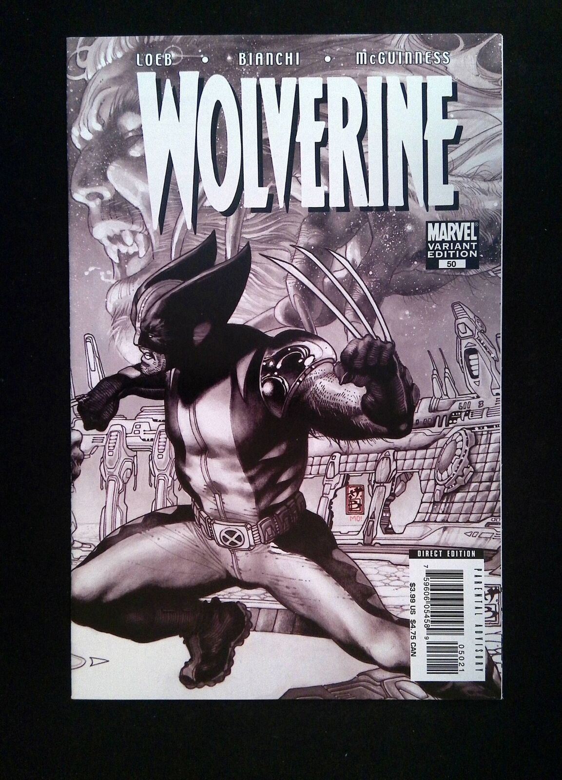 Wolverine #50B (2ND SERIES) MARVEL Comics 2007 NM BIANCHI VARIANT