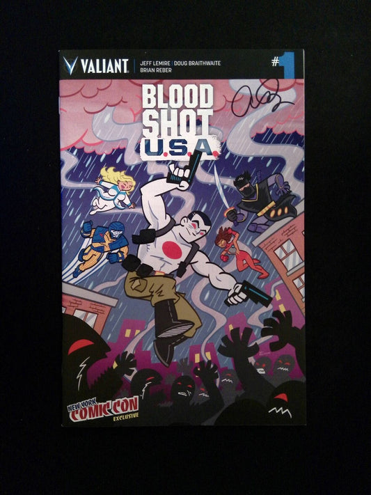 Bloodshot Usa #1 Valiant 2016 NM+ NYCC exclusive Variant signed by Art Baltzar