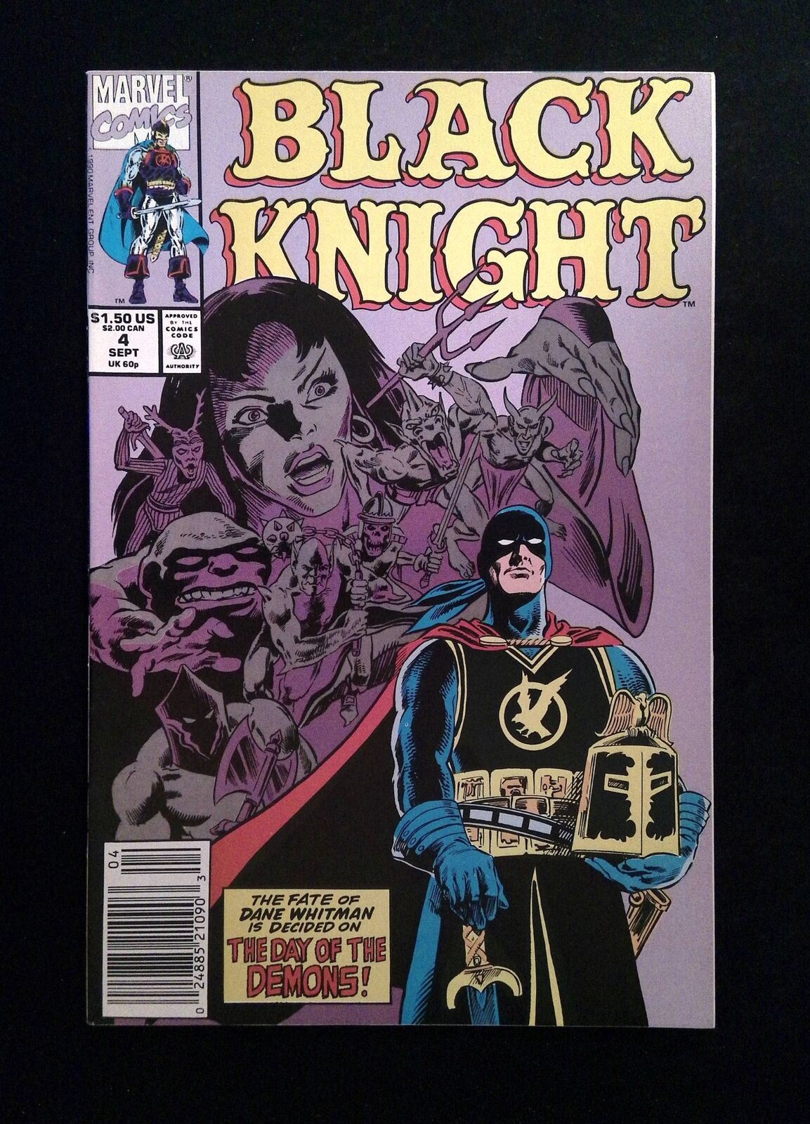 Black Knight #4 Marvel Comics 1990 VF+ Newsstand