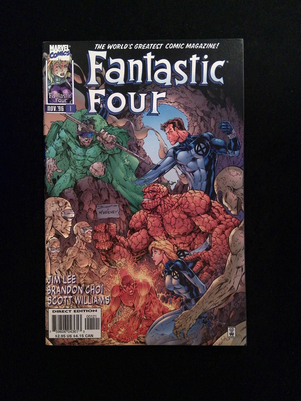 Fantastic Four #1B (2ND SERIES) MARVEL Comics 1996 VF+ VARIANT COVER