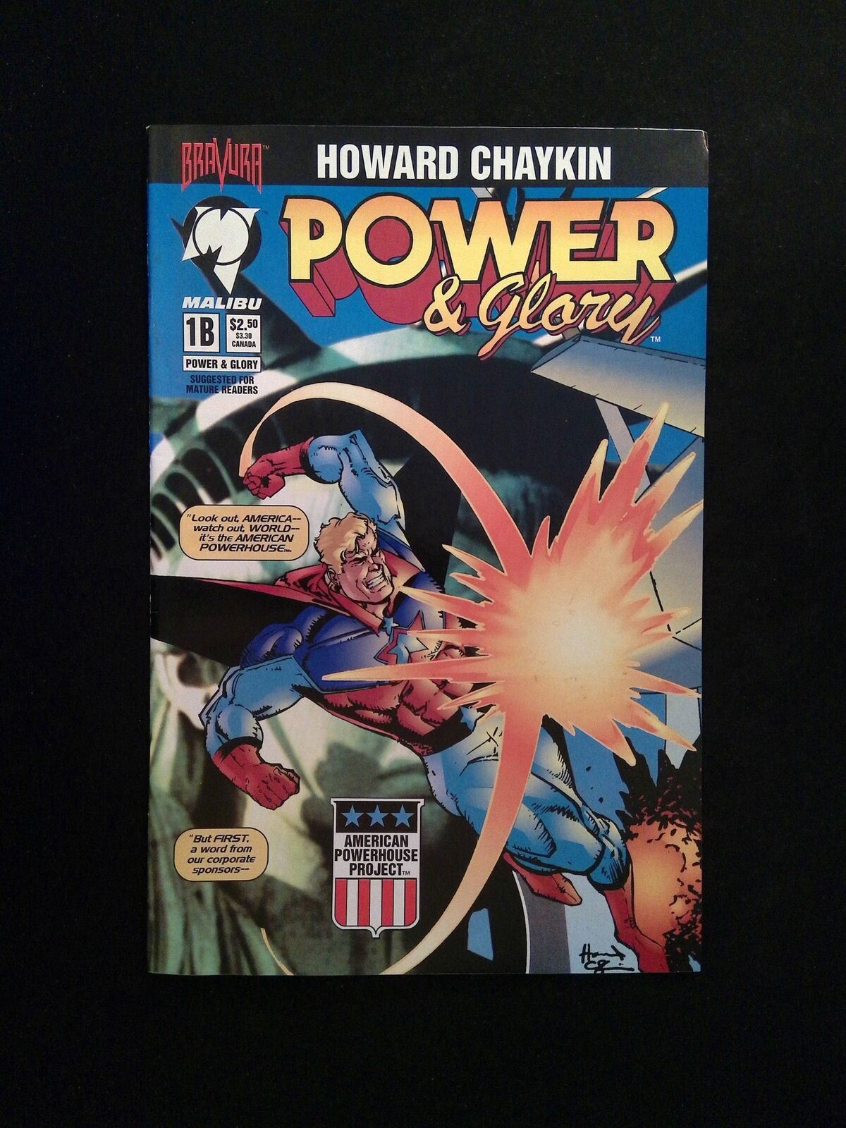 Power And Glory #1B MALIBU Comics 1994 VF+ VARIANT COVER