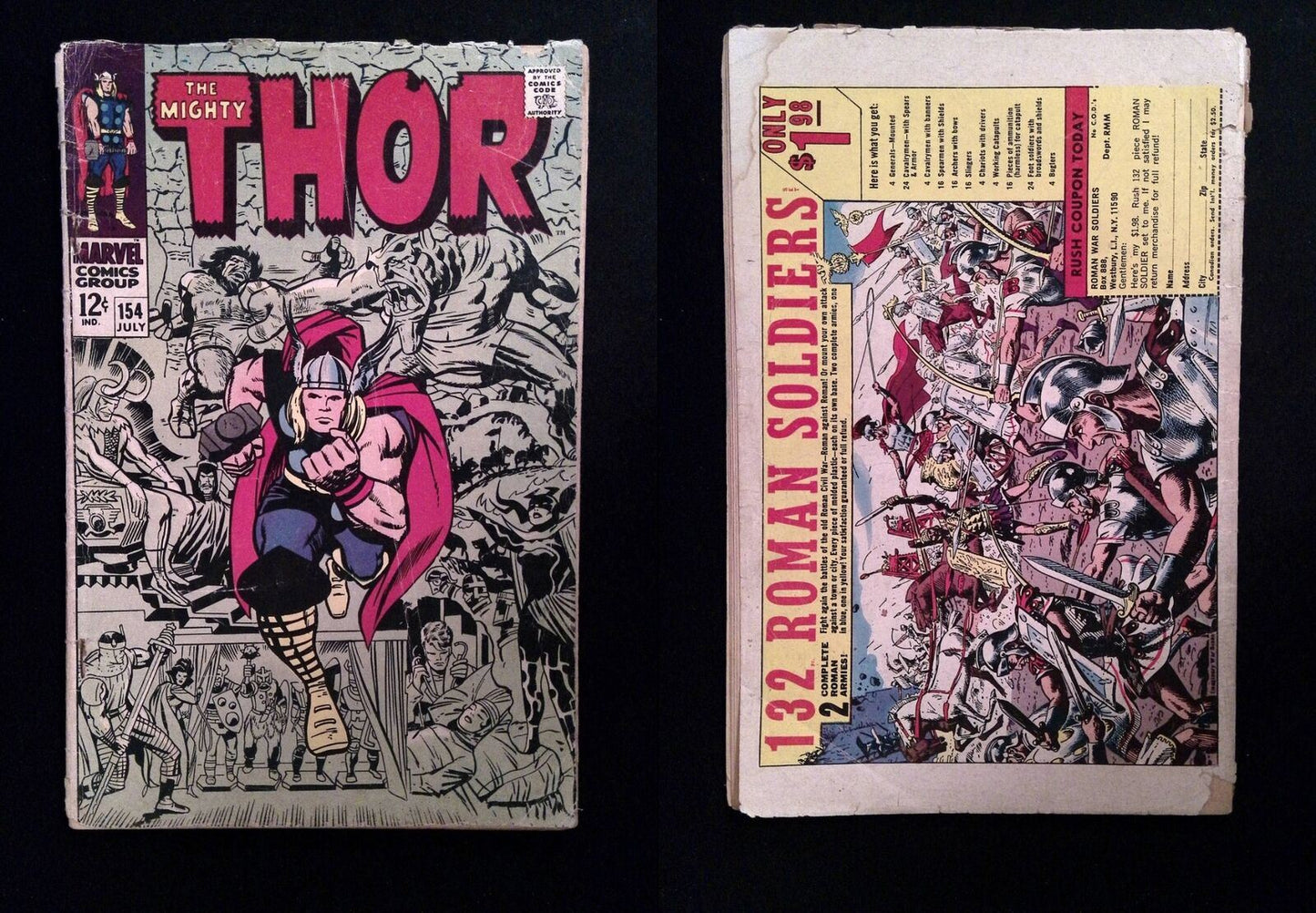 Thor #154 MARVEL Comics 1968 VG-