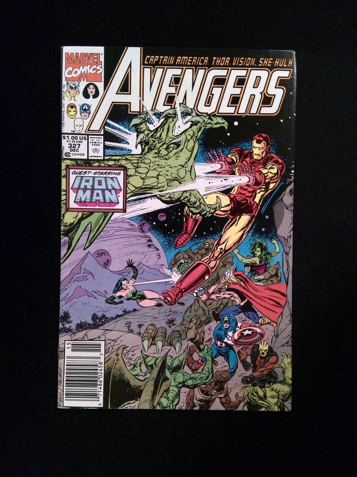 Avengers #327 MARVEL Comics 1990 VF+ NEWSSTAND