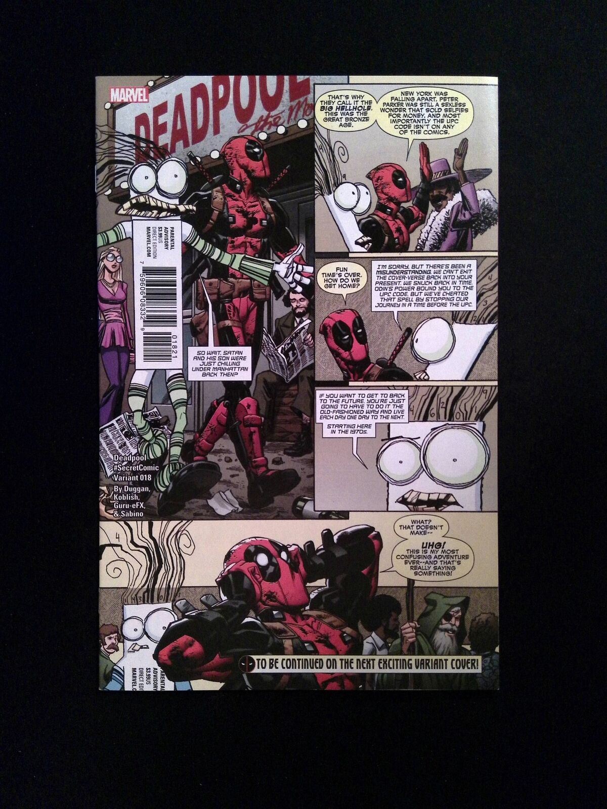 Deadpool #18B (4TH SERIES) MARVEL Comics 2016 NM- Variant